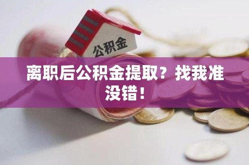 裕安离职后公积金提取？找我准没错！