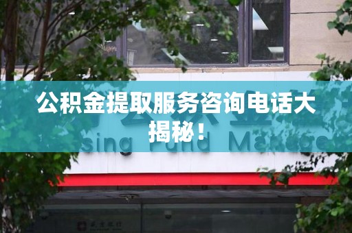 裕安公积金提取服务咨询电话大揭秘！